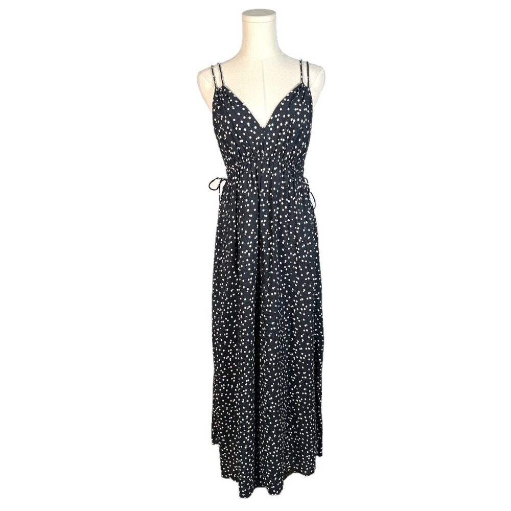 Anthropologie Maeve Polka Dot Wide Leg Jumpsuit Size 0